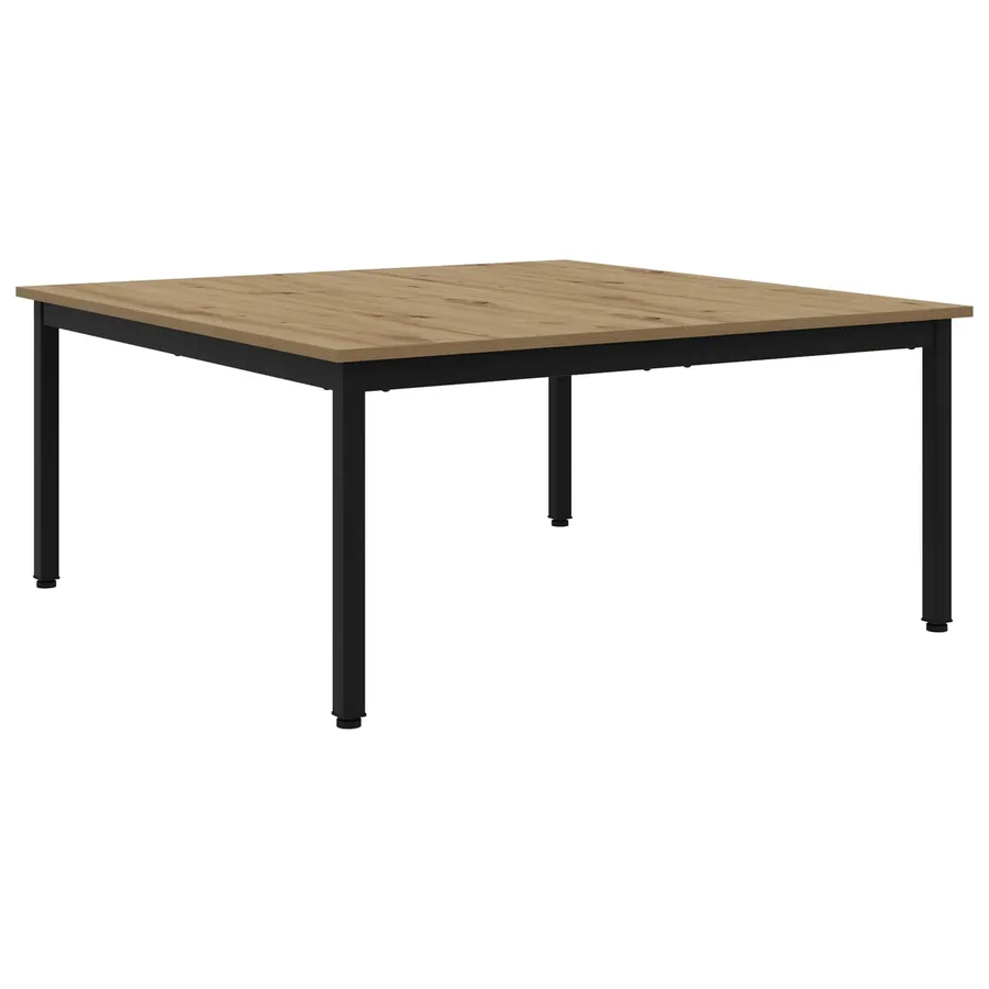Table basse Chêne artisan 100 x 100 x 45 cm Bois d'ingénierie - 2