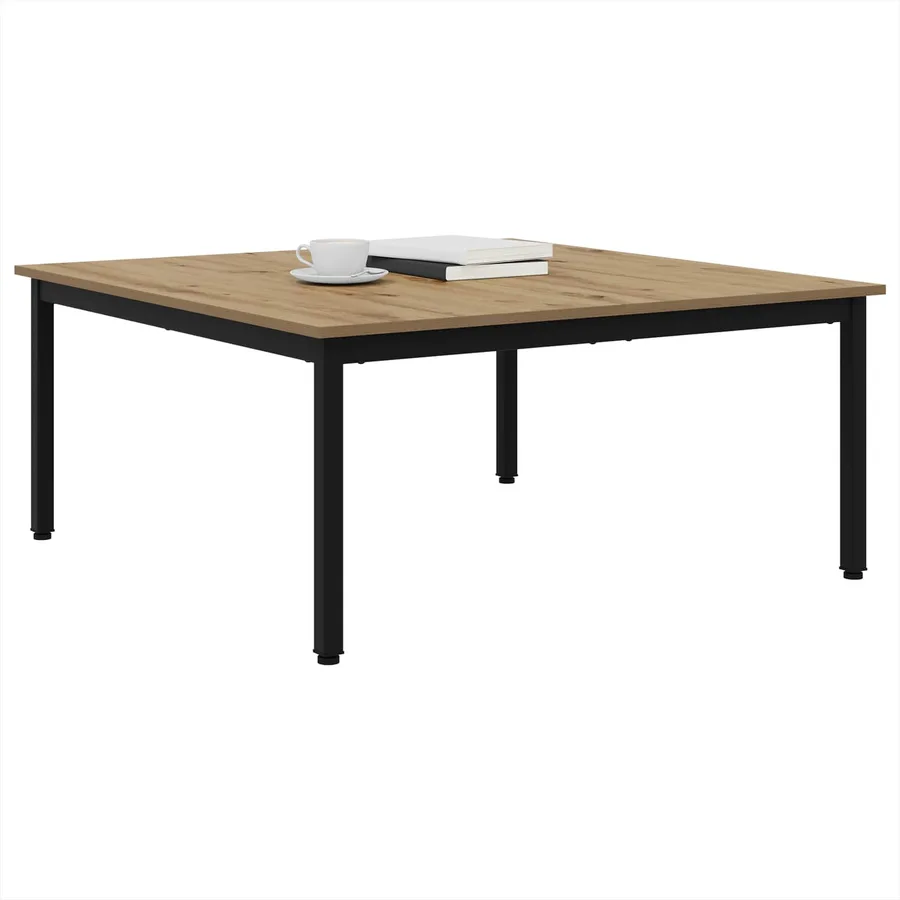 Table basse Chêne artisan 100 x 100 x 45 cm Bois d'ingénierie - 3
