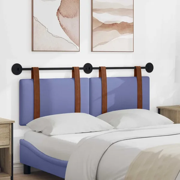 Tête de lit suspendue Bleu denim PU antique