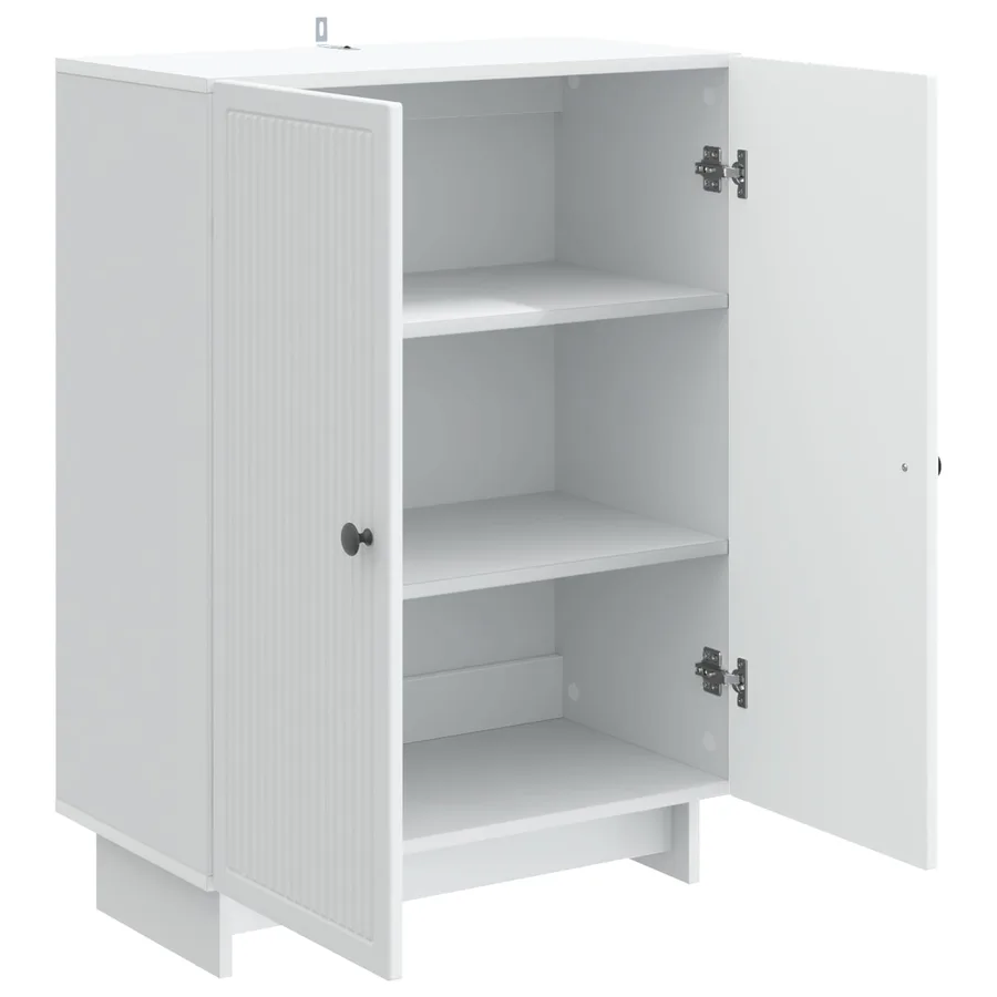 Buffet Blanc 66 x 34,5 x 90 cm Bois d'ingénierie - 5