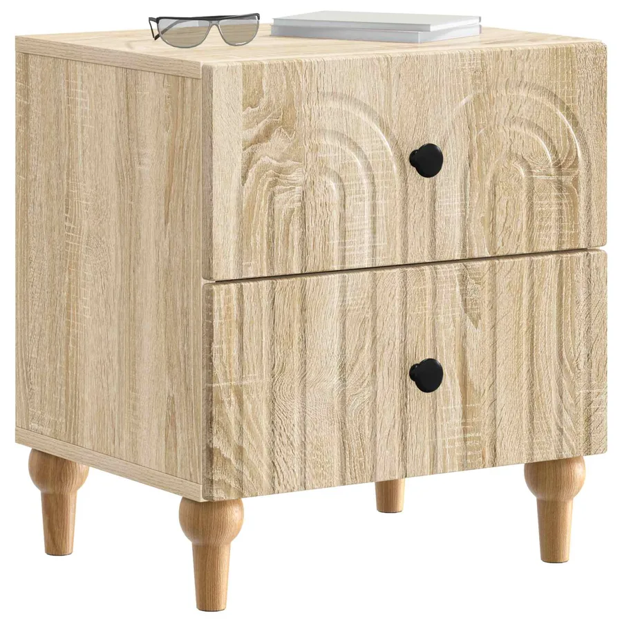 Cabinet de chevet 2 pcs Chêne Sonoma 43 x 34,5 x 48 cm - 3