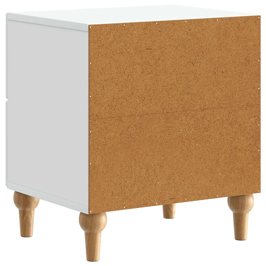 Cabinet de chevet avec tiroir 2 pcs Blanc 43 x 34,5 x 48 cm - 9