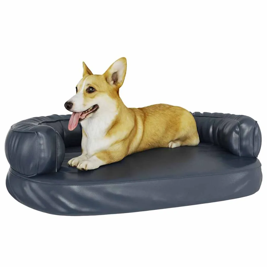 Lit pour chien ergonomique Mousse Bleu foncé 88x65cm Similicuir - 3