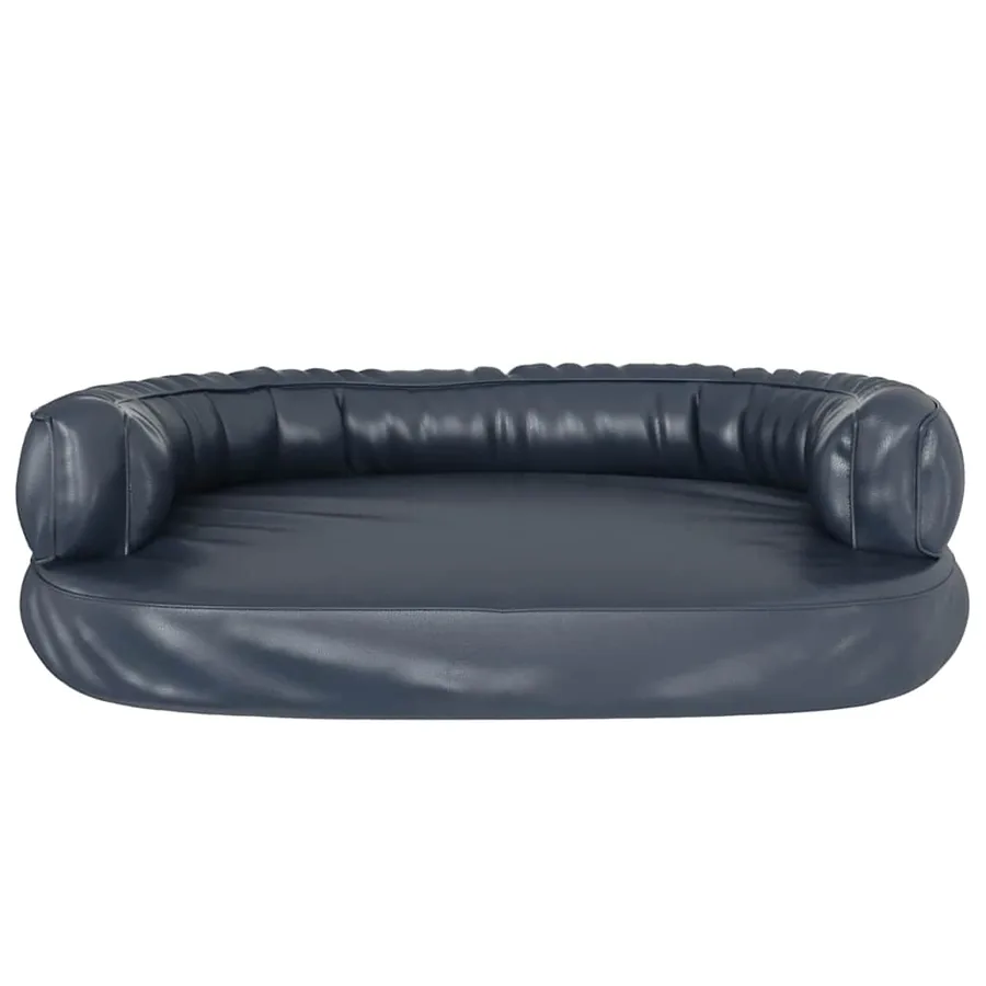 Lit pour chien ergonomique Mousse Bleu foncé 88x65cm Similicuir - 4