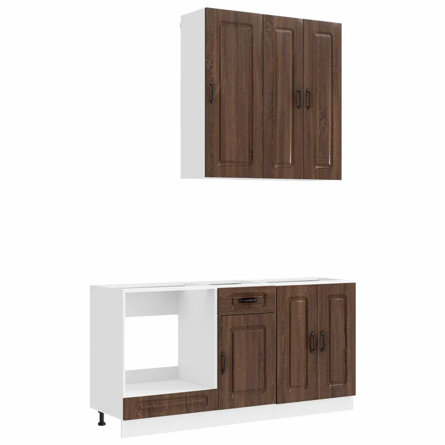 Unité de cuisine KALMAR 5 pcs Chêne brun Bois d'ingénierie - 2