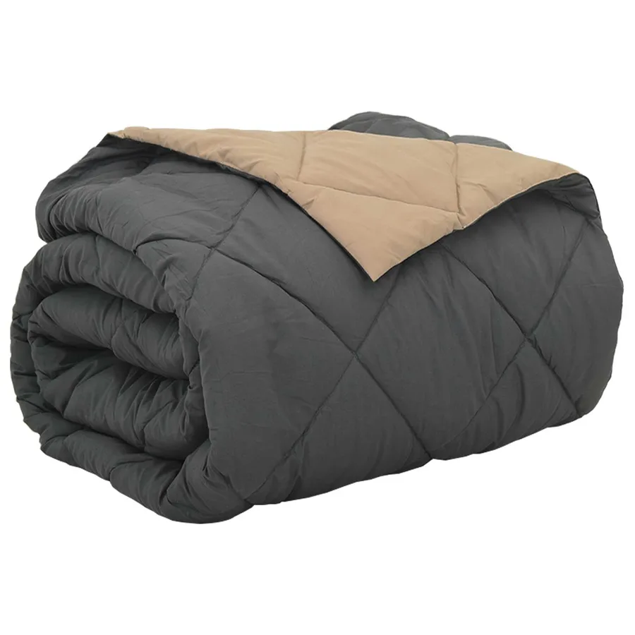 Duvet complet toute l'année Anthracite et Taupe 220 x 240 cm - 2