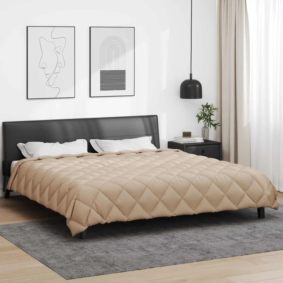 Duvet d'hiver Taupe 200 x 200 cm Microfibre