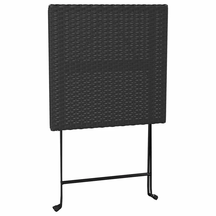 Ensemble de bistro pliable 3 pcs Noir Résine tressée - 7