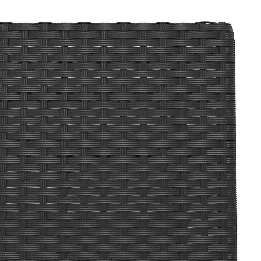Ensemble de bistro pliable 3 pcs Noir Résine tressée - 9