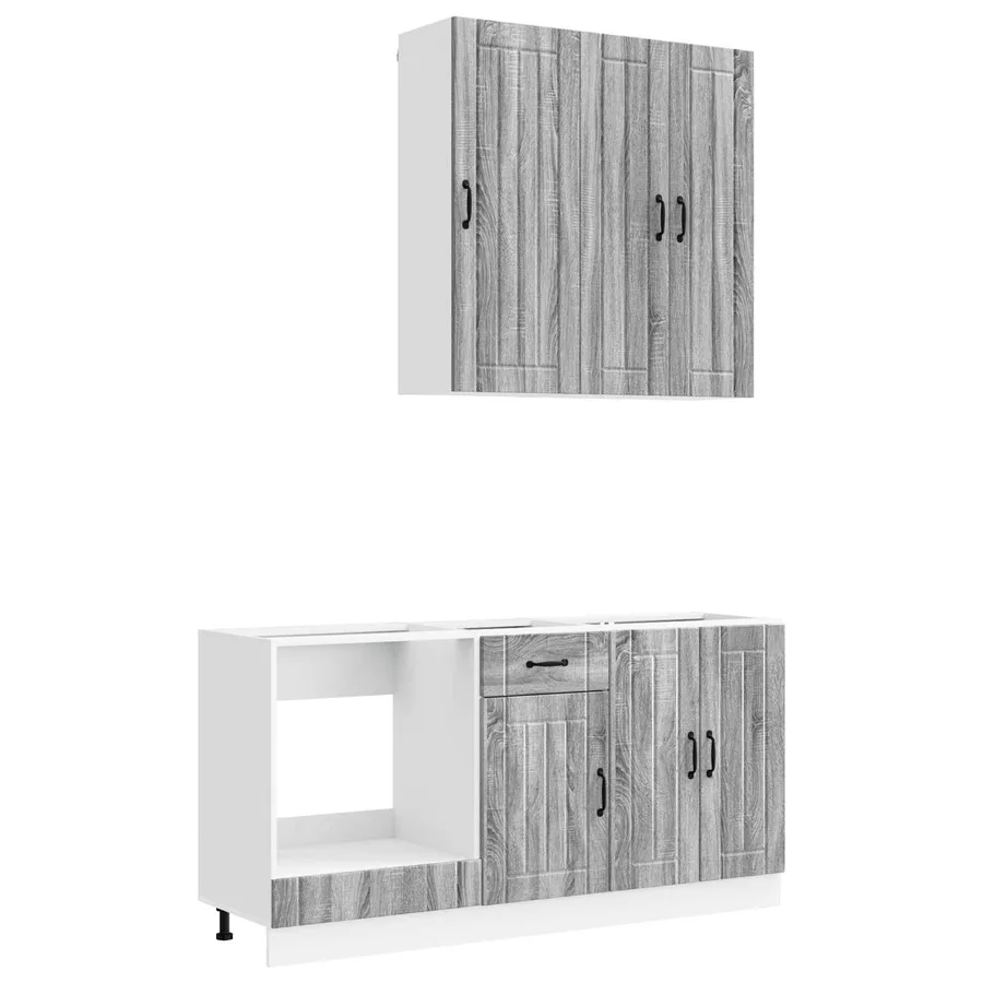 Unité de cuisine LUCCA 5 pcs Sonoma gris Bois d'ingénierie - 2