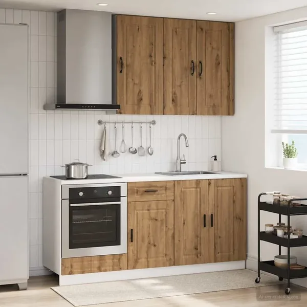 Unité de cuisine PORTO 5 pcs Chêne artisanal Bois d'ingénierie