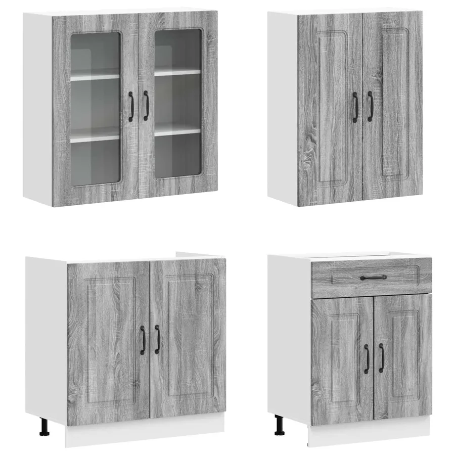 Unité de cuisine KALMAR 8 pcs Sonoma gris Bois d'ingénierie - 3