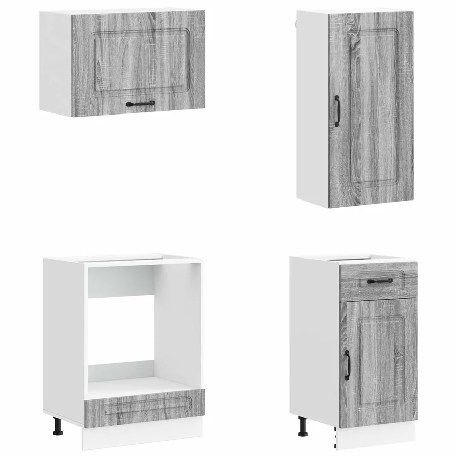 Unité de cuisine KALMAR 8 pcs Sonoma gris Bois d'ingénierie - 4