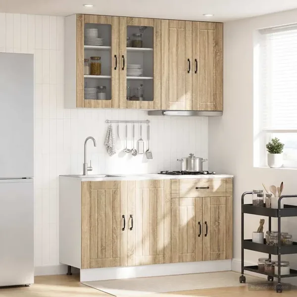 Unité de cuisine LUCCA 4 pcs Chêne Sonoma Bois d'ingénierie