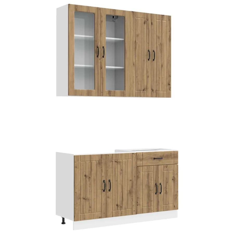 Unité de cuisine LUCCA 4 pcs Chêne artisanal Bois d'ingénierie - 2