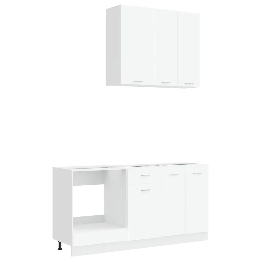 Unité de cuisine LYON 5 pcs Blanc Bois d'ingénierie - 2