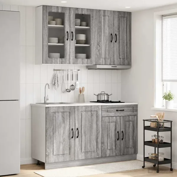 Unité de cuisine KALMAR 4 pcs Sonoma gris Bois d'ingénierie