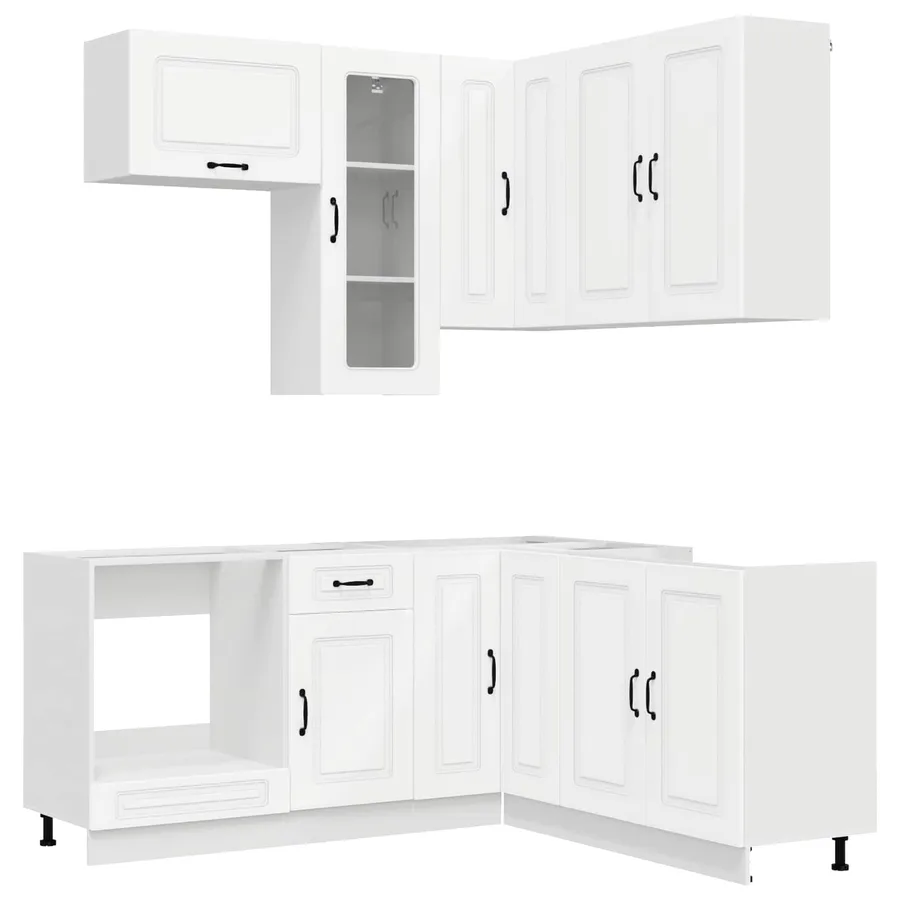 Unité de cuisine KALMAR 8 pcs Blanc Bois d'ingénierie - 2