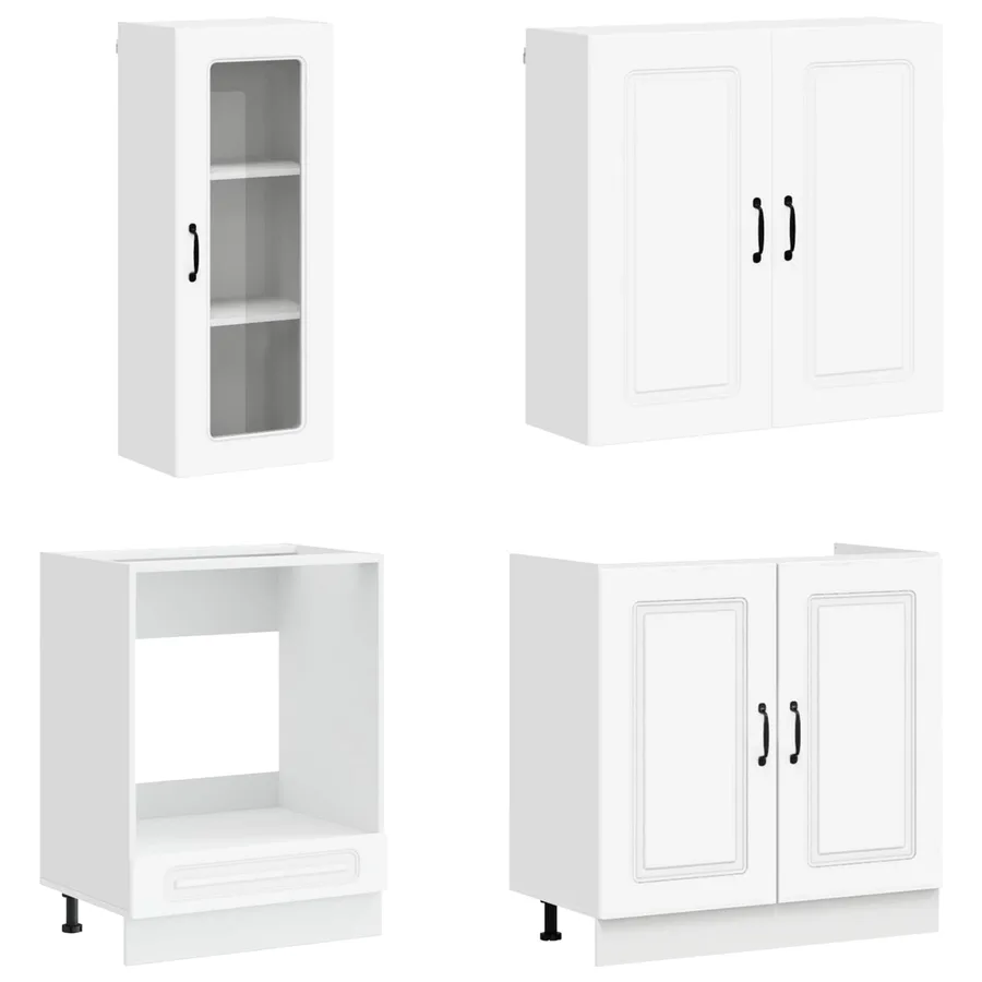 Unité de cuisine KALMAR 8 pcs Blanc Bois d'ingénierie - 3