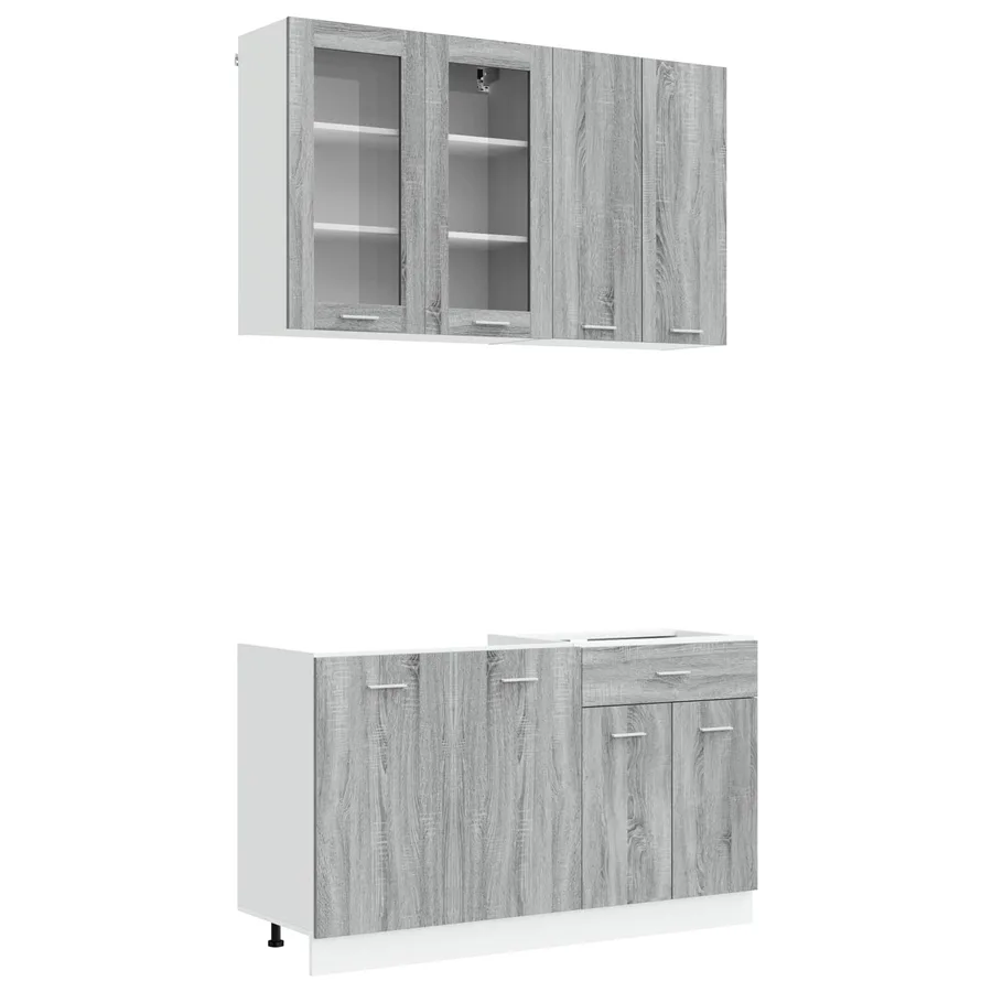 Unité de cuisine LYON 4 pcs Sonoma gris Bois d'ingénierie - 2