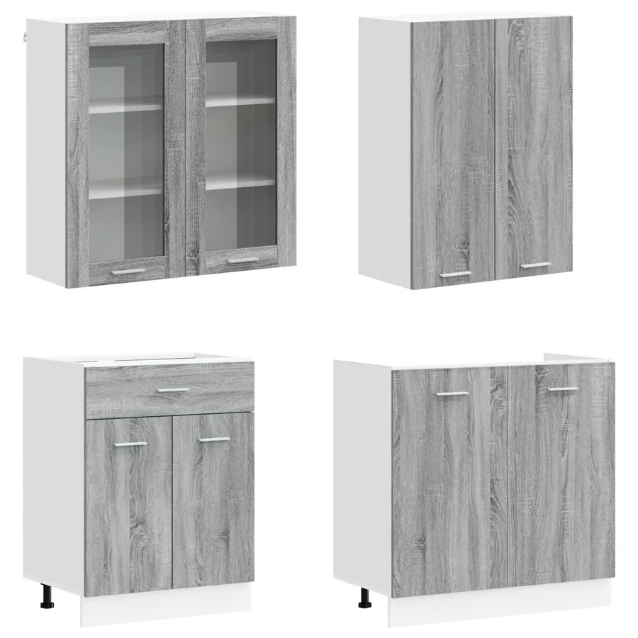 Unité de cuisine LYON 4 pcs Sonoma gris Bois d'ingénierie - 3