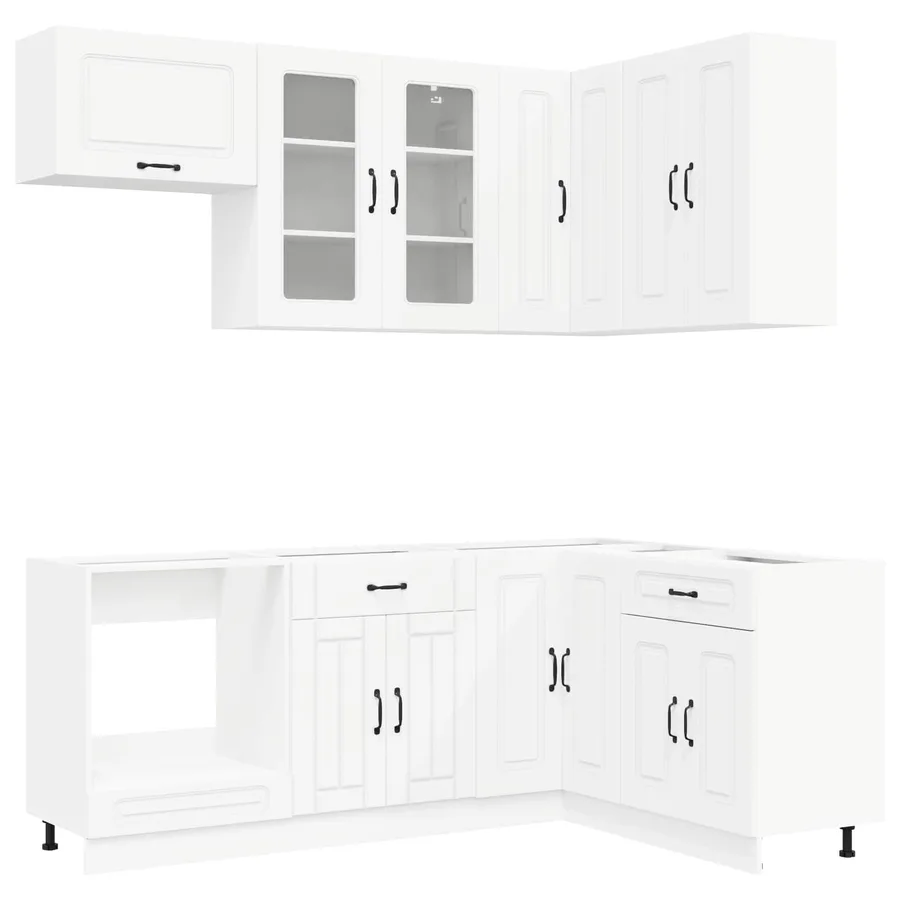 Unité de cuisine KALMAR 8 pcs Blanc Bois d'ingénierie - 2