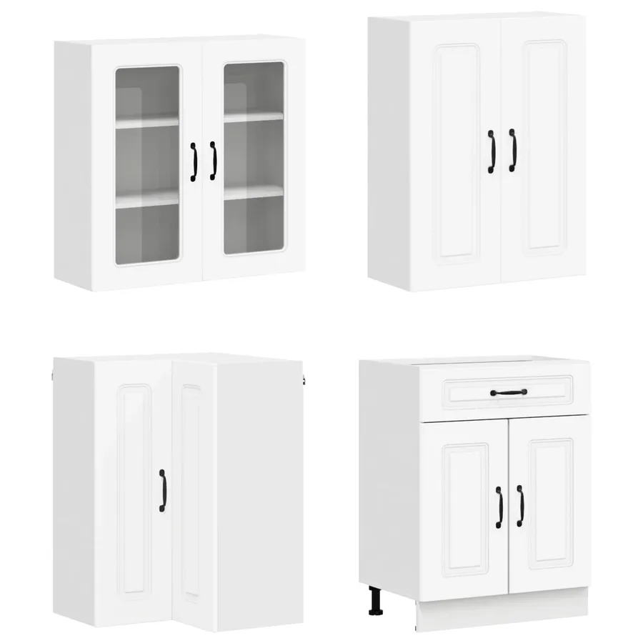Unité de cuisine KALMAR 8 pcs Blanc Bois d'ingénierie - 3
