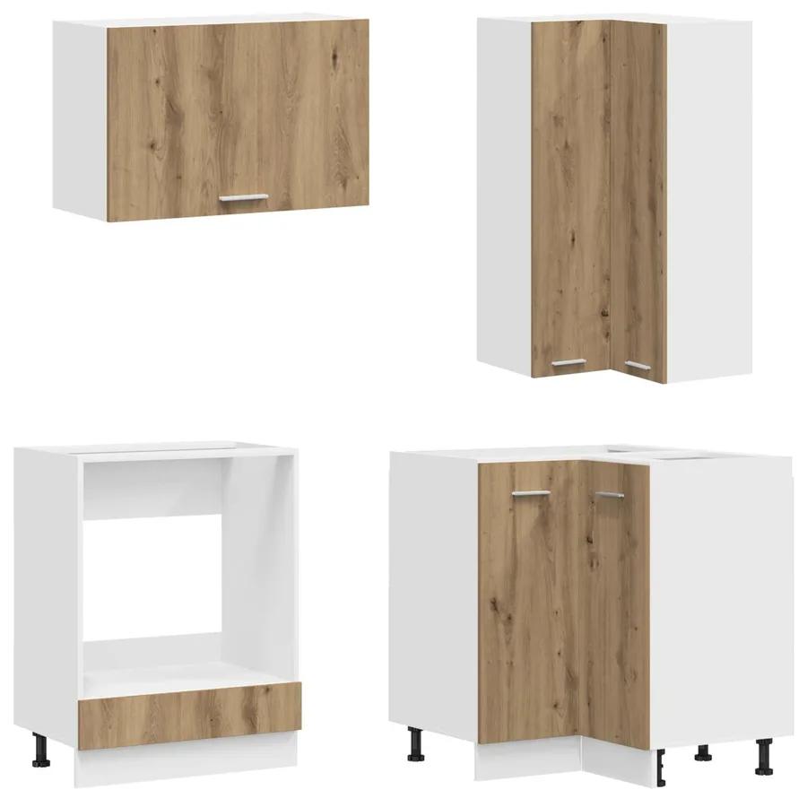 Unité de cuisine LYON 8 pcs Chêne artisanal Bois d'ingénierie - 4