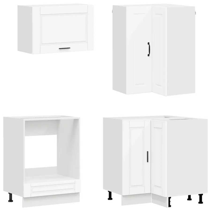Unité de cuisine PORTO 8 pcs Blanc Bois d'ingénierie - 4