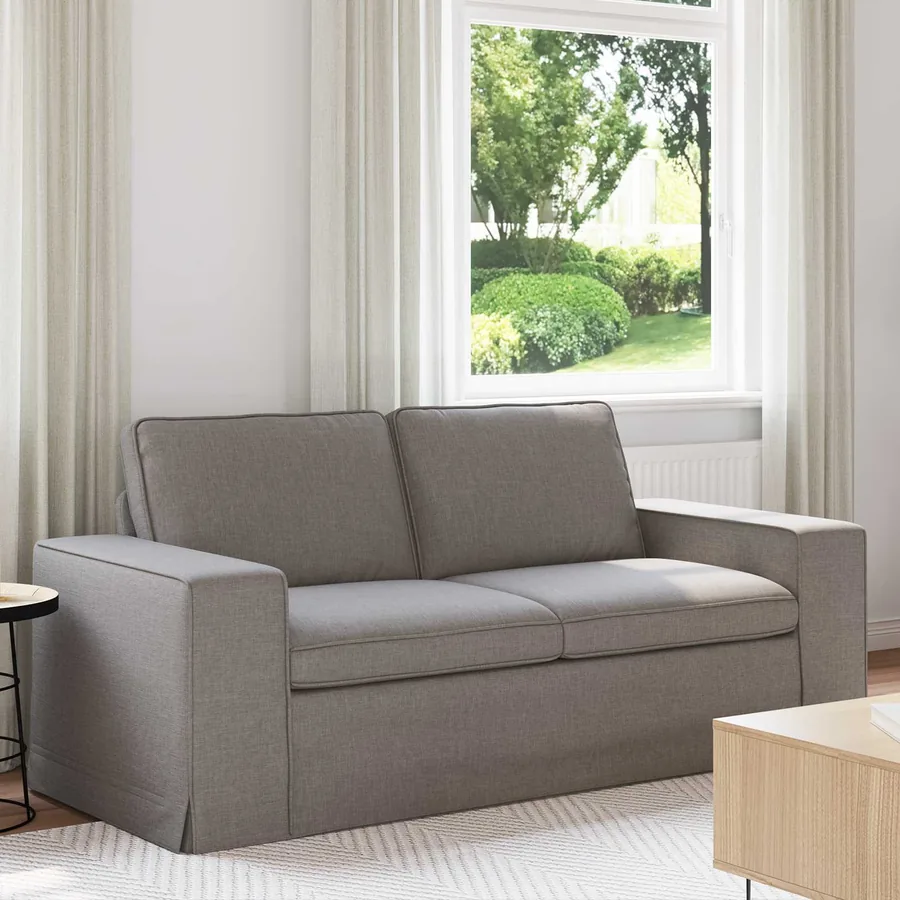 Canapé Taupe 182 x 80 x 82 cm tissu