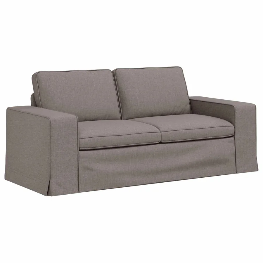 Canapé Taupe 182 x 80 x 82 cm tissu - 2