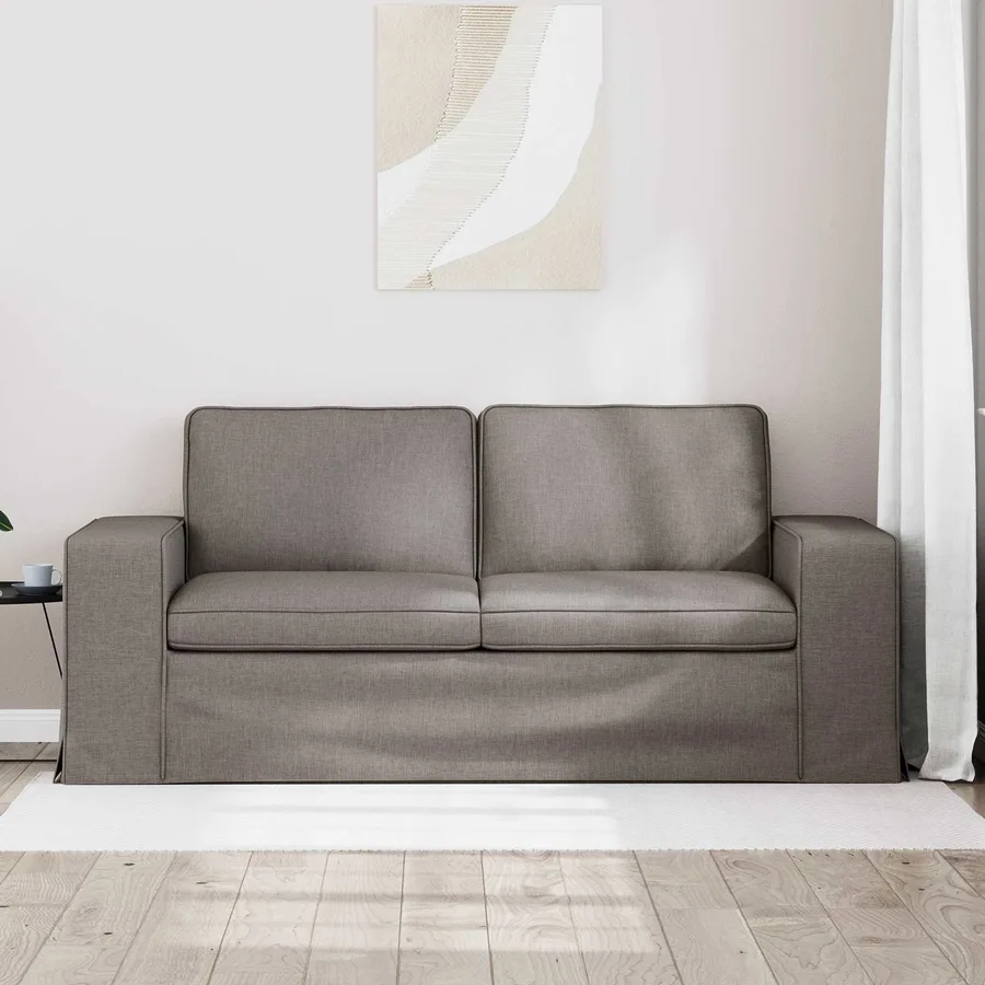 Canapé Taupe 182 x 80 x 82 cm tissu - 3