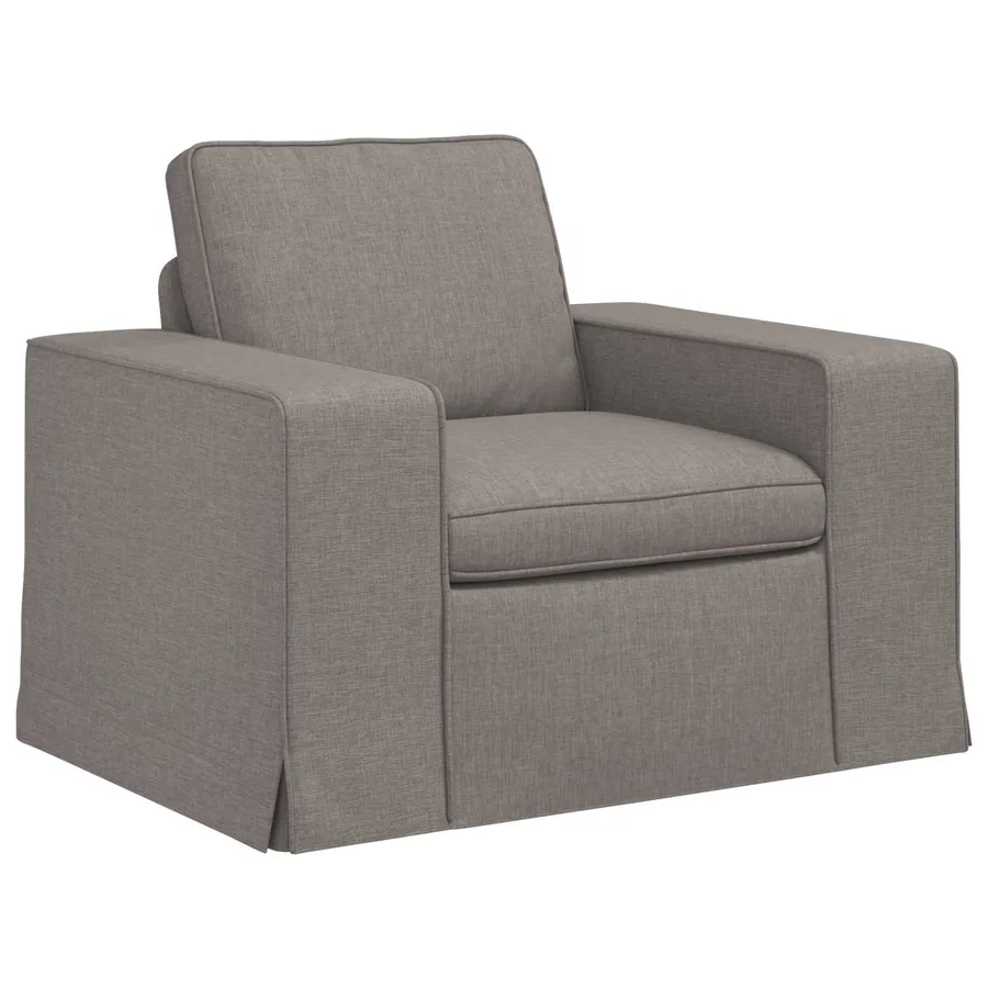 Ensemble de Canapés 2 pcs Taupe 182 x 80 x 82 cm tissu - 4