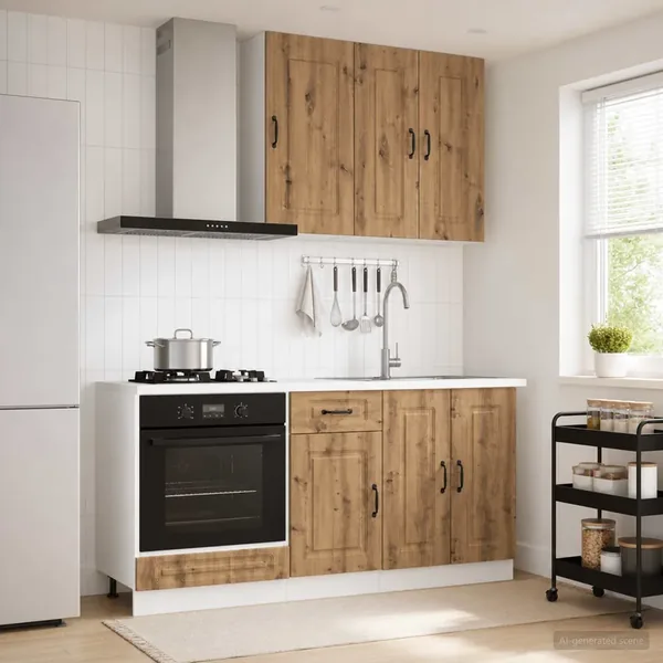 Unité de cuisine KALMAR 5 pcs Chêne artisanal Bois d'ingénierie