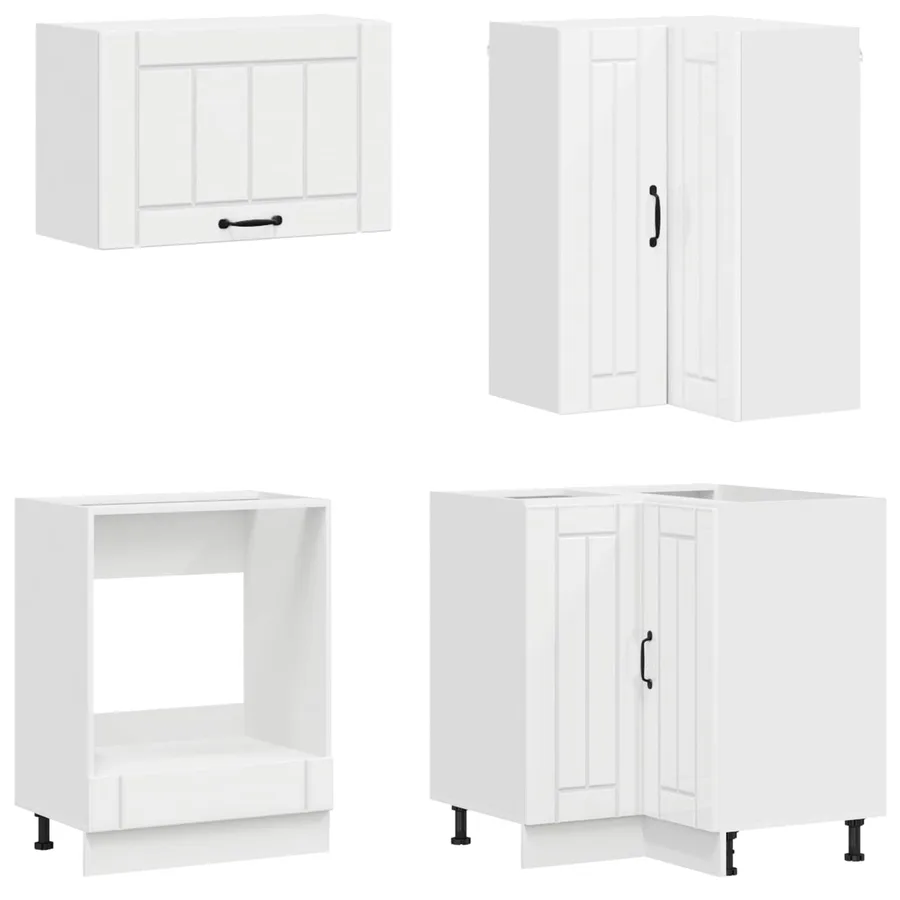 Unité de cuisine LUCCA 8 pcs Blanc brillant Bois d'ingénierie - 4