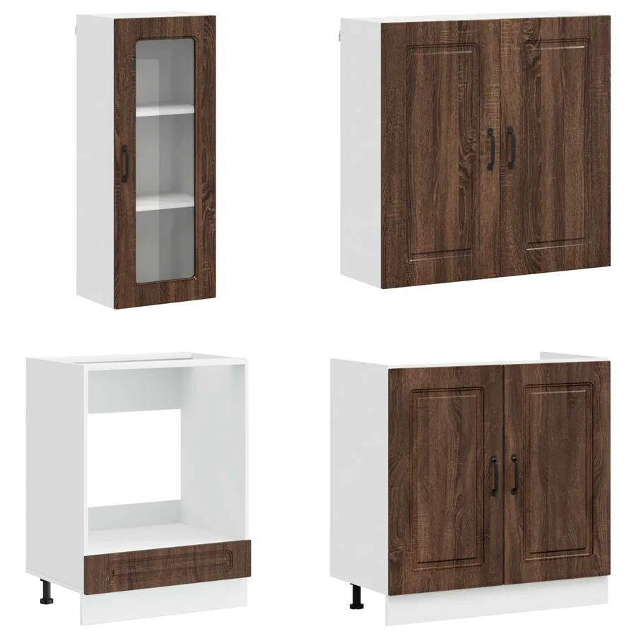 Unité de cuisine KALMAR 8 pcs Chêne brun Bois d'ingénierie - 3