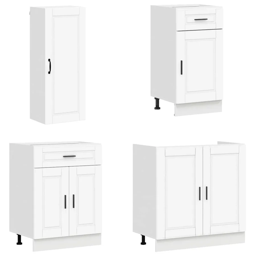 Unité de cuisine PORTO 8 pcs Blanc Bois d'ingénierie - 3