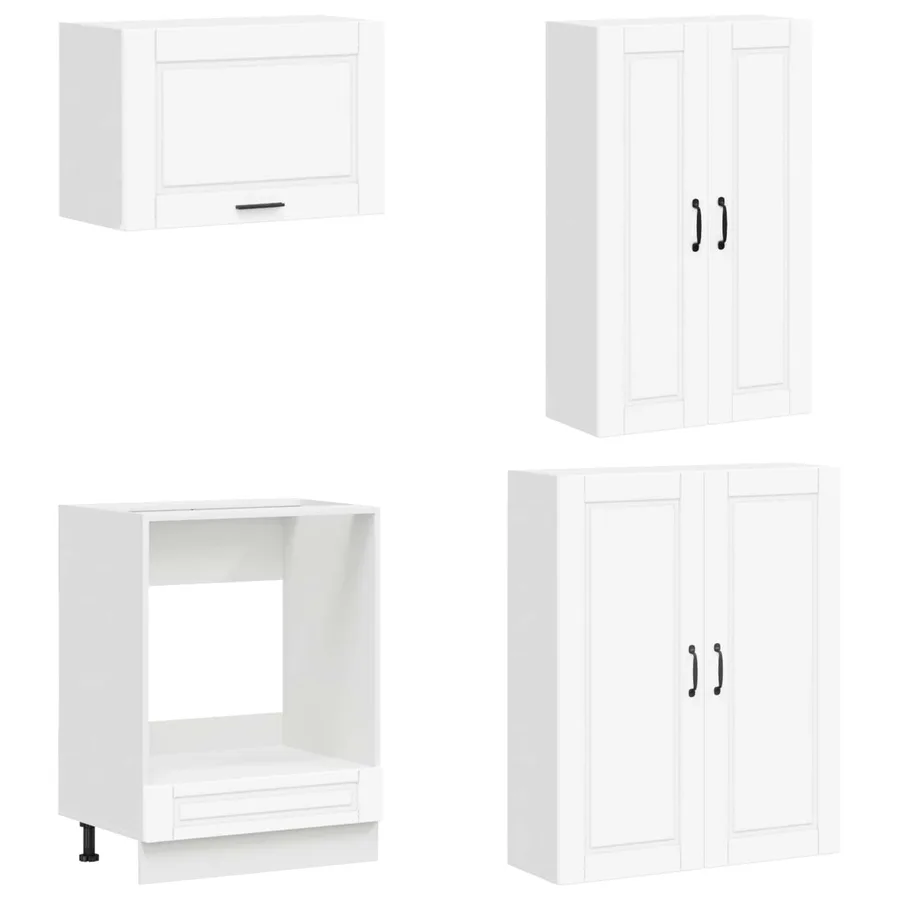 Unité de cuisine PORTO 8 pcs Blanc Bois d'ingénierie - 4