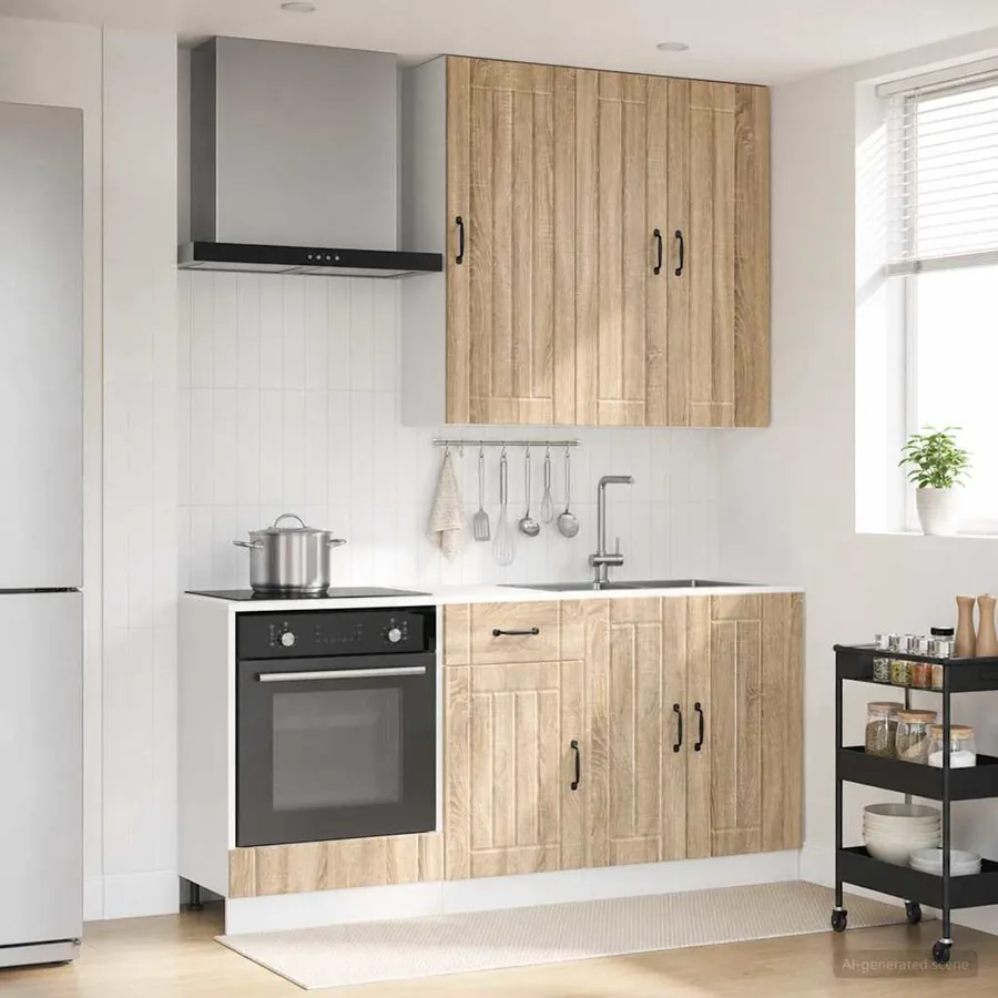 Unité de cuisine LUCCA 5 pcs Chêne Sonoma Bois d'ingénierie