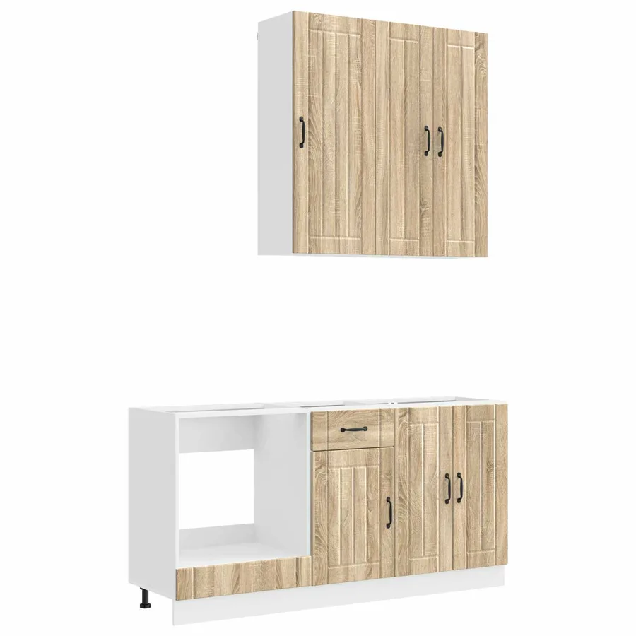 Unité de cuisine LUCCA 5 pcs Chêne Sonoma Bois d'ingénierie - 2