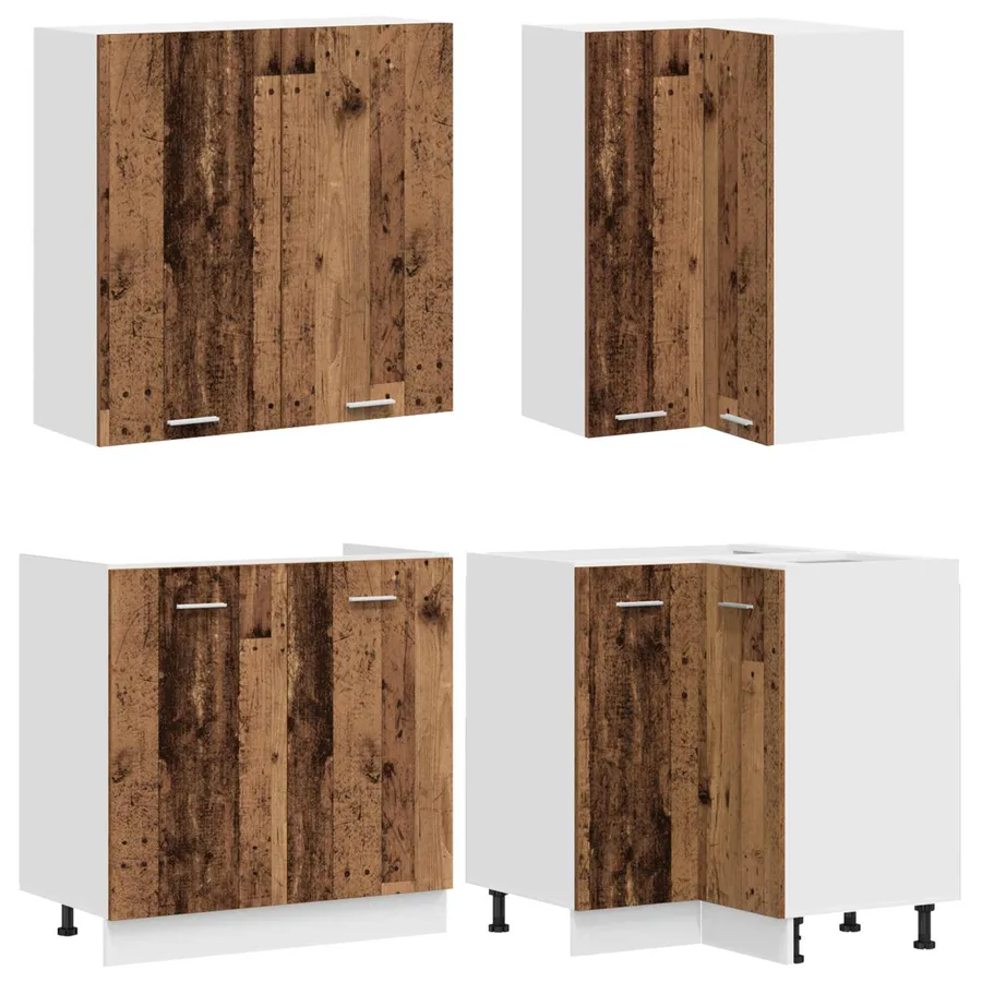 Unité de cuisine LYON 8 pcs Bois ancien Bois d'ingénierie - 3