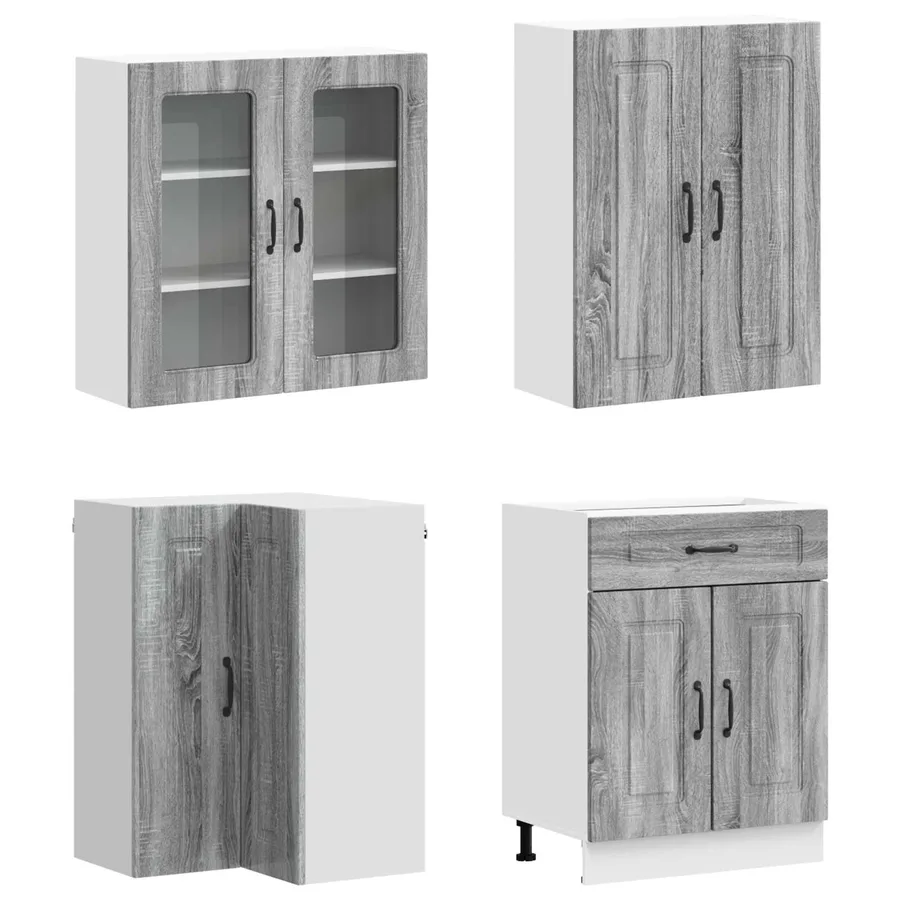 Unité de cuisine KALMAR 8 pcs Sonoma gris Bois d'ingénierie - 3