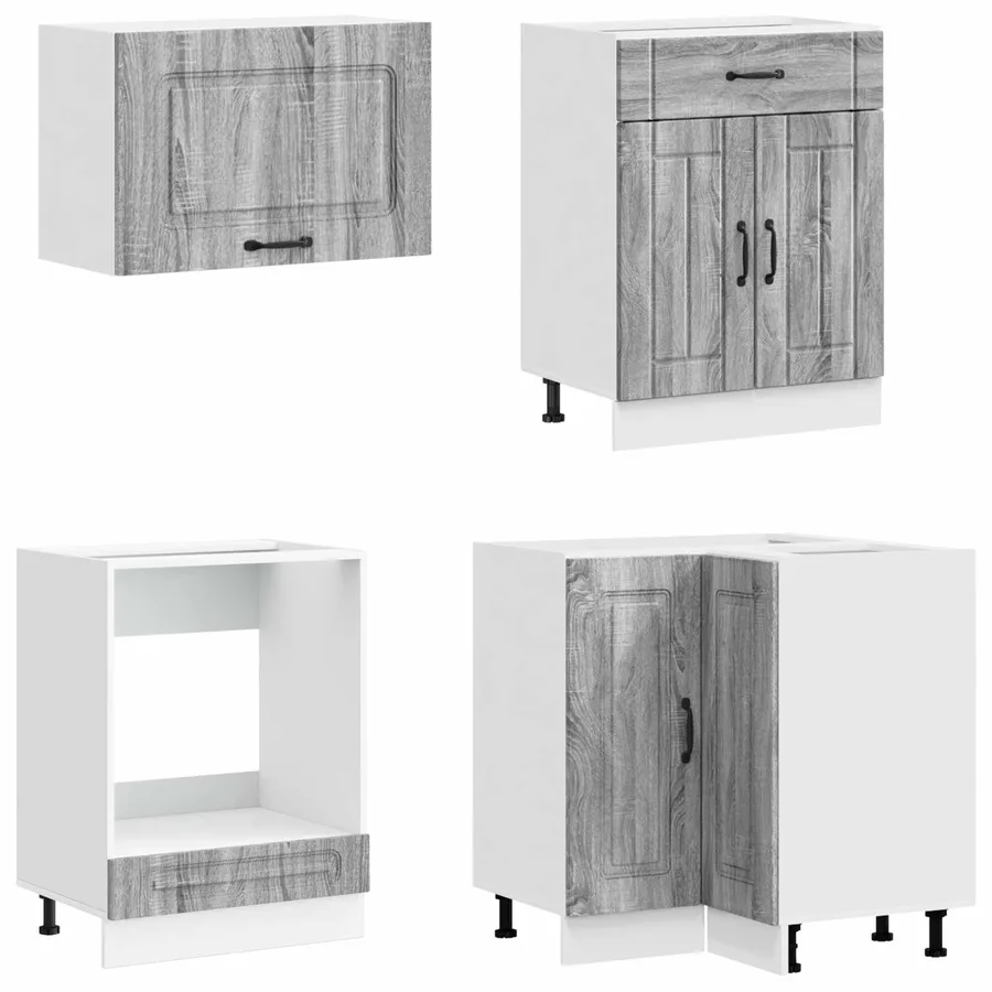 Unité de cuisine KALMAR 8 pcs Sonoma gris Bois d'ingénierie - 4