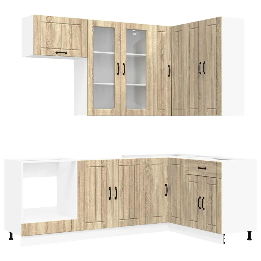 Unité de cuisine LUCCA 8 pcs Chêne Sonoma Bois d'ingénierie - 2
