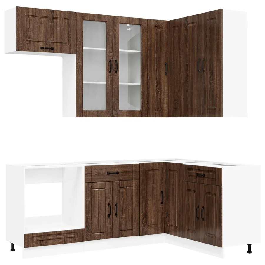 Unité de cuisine KALMAR 8 pcs Chêne brun Bois d'ingénierie - 2