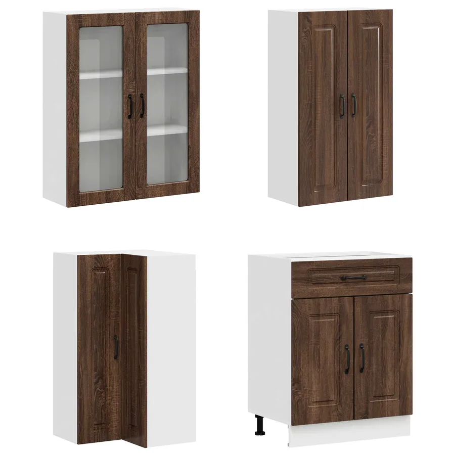 Unité de cuisine KALMAR 8 pcs Chêne brun Bois d'ingénierie - 3