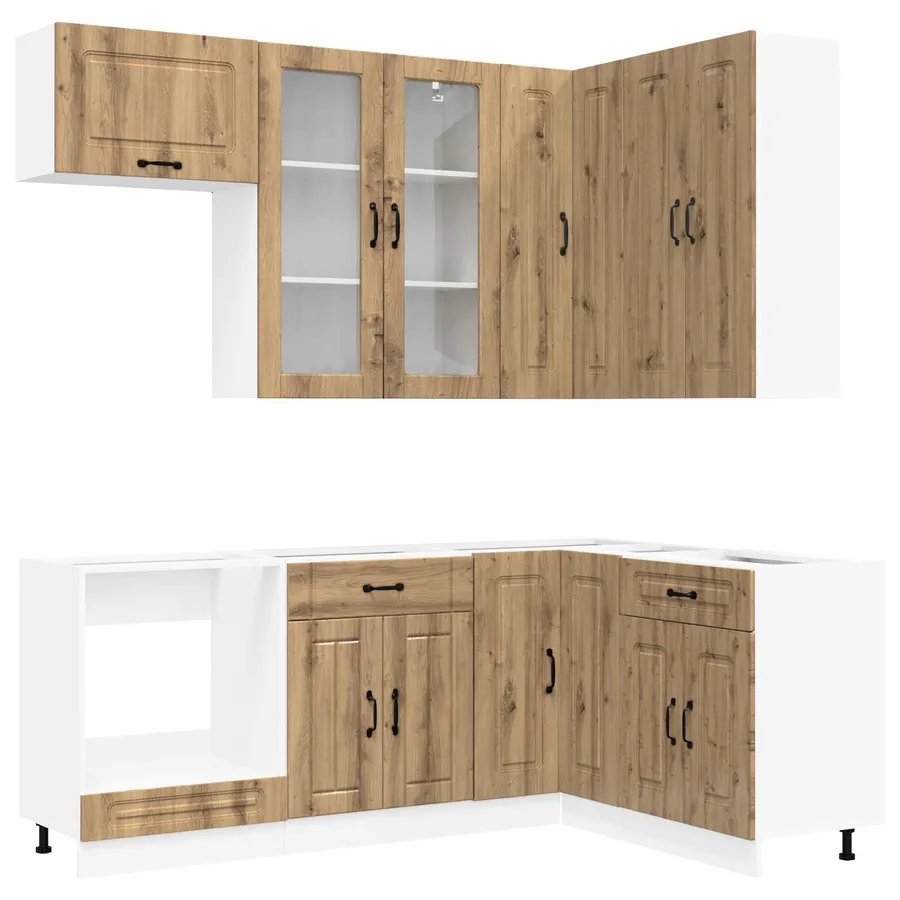 Unité de cuisine KALMAR 8 pcs Chêne artisanal Bois d'ingénierie - 2