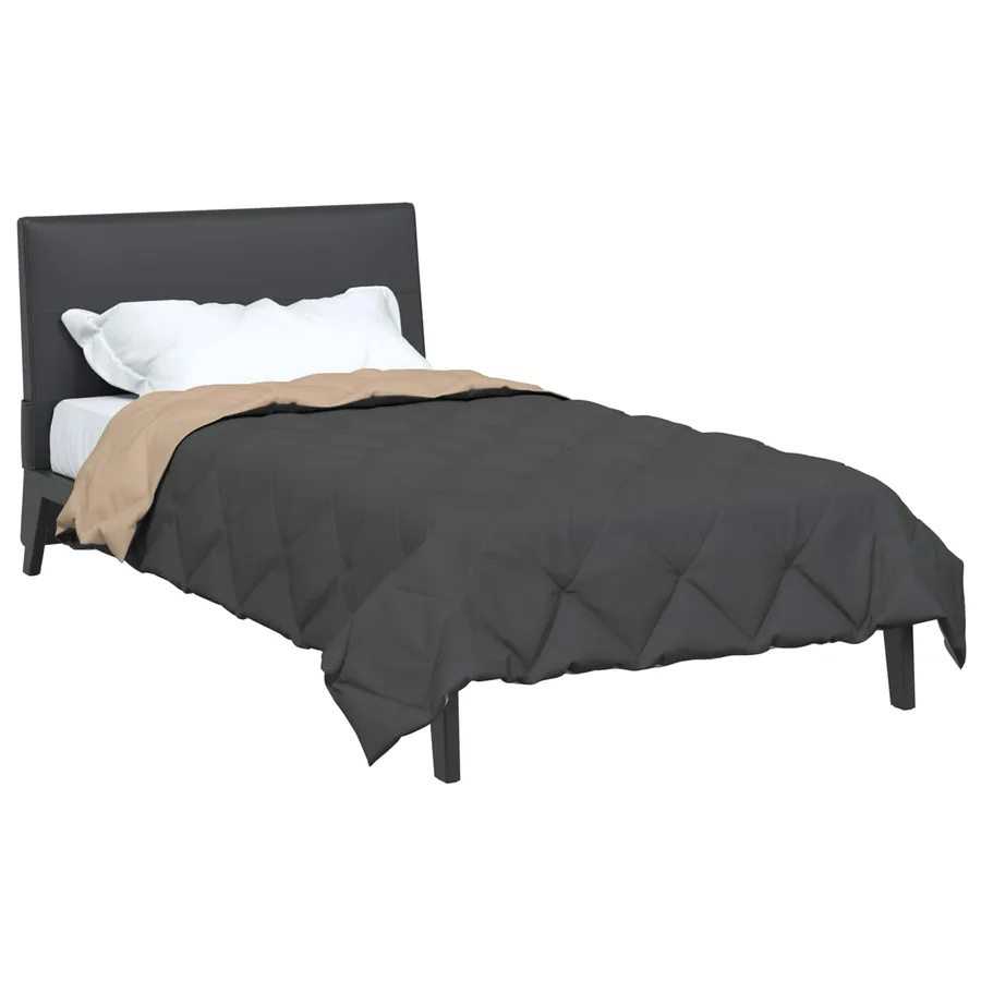 Duvet d'été simple Anthracite et Taupe 220 x 155 cm Microfibre - 3