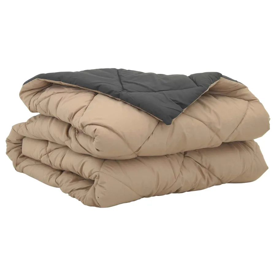Duvet d'été simple Anthracite et Taupe 220 x 155 cm Microfibre - 5