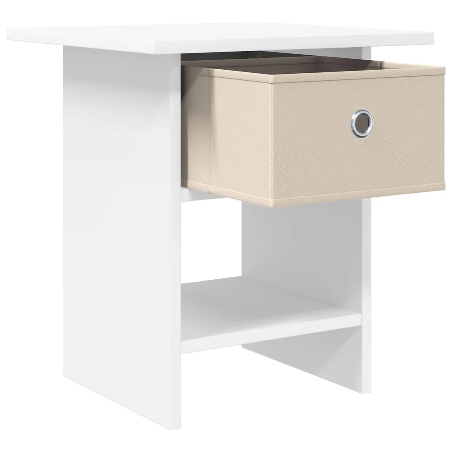 Table de chevet 2 pcs Blanc 41 x 40 x 45 cm Bois d'ingénierie - 5